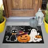 Decoración de Felpudo de Halloween Transfronterizo, Felpudo para Puerta de Entrada, Felpudo Resistente a Manchas y de Fácil Cuidado, Alfombra para Baño