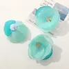 Elegante estilo de hada borde quemado malla de tela camelia diy hecho a mano versátil pasador accesorios para el cabello accesorios para la ropa venta al por mayor