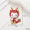2024 Nuevos Accesorios de Joyería para Bebés Dragón Lindos Año del Dragón Buena Suerte Festivo de Año Nuevo Zodiaco Año Joyería de Aleación de Zinc