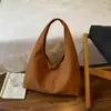 Bolsa de Axila Suede Pelúcia Retrô Literária de Outono para Mulheres, Simples, Cor Sólida, Grande Capacidade, para Trabalho, Casual, Tote de Ombro Único