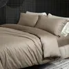 Conjunto de cama de quatro peças luxuoso de alta qualidade, 100% algodão de fibra longa, jacquard de cetim de algodão puro, adequado para dormir nu, inclui lençol de baixo e capa de edredom