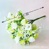 Flor artificial de primavera transfronteriza 21 cabezas rosa de diamante 7 horquillas capullo de rosa pequeño flor de seda pequeña manojo pequeño flor artificial falsa