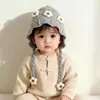 Gorro de Punto de Lana para Niños Niña Niño Bufanda para el Cuello Otoño e Invierno Gorro con Capucha de una Pieza Cortavientos Protección para los Oídos Suéter Cálido