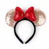 Tiara de Pelúcia com Laço e Bolinhas Estilo Coreano da Disney para Meninas, Adorável Faixa de Cabelo de Desenho Animado para Lavar o Rosto Infantil, Acessório de Cabelo