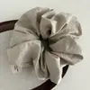Goma para el pelo a rayas de tela retro simple coreana Elegante Alta elasticidad Cola de caballo Lazo grande para el pelo Accesorio para el cabello