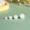 Cuentas redondas de vidrio de gelatina de 4-10 mm, imitación de jade, cuentas sueltas, accesorios para pulseras, collares, joyería, cuentas para manualidades y joyería hecha a mano