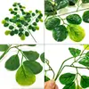 Hojas Artificiales de Manzana y Lichi con un Tacto Realista, Ramas y Hojas Falsas Recubiertas, Plantas Verdes para Paisajismo y Decoración de Otoño, Venta al por Mayor