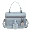 Bolso de Mano Elegante para Mujer 2026 Nuevo Lindo Bolso Cubo a Cuadros Textura Francesa Bolso de Hombro Único Bolso Caja para Viajes