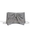 Bolso de noche con lazo de cristal y diamantes para mujer, bandolera con cadena estilo cheongsam, ideal para cenas, ¡Novedad de 2024!