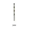Broca helicoidal HSS 4241 de Acero Rápido, vástago recto, blanca, para taladro eléctrico. Adecuada para taladrar plástico, lámina de hierro, carpintería y aluminio.