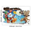 Amazon Nuevo Reno de Santa Pared Rota Decorativos Pegatinas de Pared Autoadhesivas Sala de Estar Fiesta de Navidad Pegatina Póster