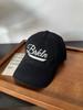 Gorra de béisbol con letras para mujer, estilo vintage, combinable con todo, gorra pequeña, ala ancha, cabeza grande, sombrero de copa suave