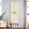 Presente de Ano Novo Novo Estilo Chinês Rolo de Madeira Maciça Pintura Decorativa Sutra do Coração Zen Entrada Pintura de Parede de Lótus Sala de Chá Pintura Pendurada em Tecido