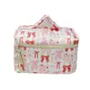Bolsa de Maquillaje con Lazo Rosa para Mujer, Gran Capacidad, Bolsa de Almacenamiento con Corazón de Niña, Bolsa de Almacenamiento para Cosméticos y Lavado de Dormitorio Estudiantil