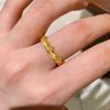 Pulsera y Anillo de Lujo Ligero Estilo Retro Francés con Diseño de Iris Cepillado y Satén Antiguo Traje de Joyería de Alto Valor