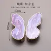 Manija de Agujero Único para Armario Guardarropa de Lujo Ligero Nórdico Minimalista de Alta Venta, Manija Cuadrada de Pétalo Azul Blanco de Dibujos Animados de Mariposa