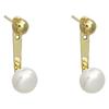 Aretes Colgantes Traseros de Perla Barroca Francesa para Mujer, Diseño Nicho de Lujo Ligero Ins, Aretes Elegantes de Alta Gama