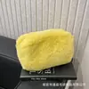 Bolsa de Lápis de Pelúcia Nova Cor Sólida para Meninas Bolsa de Mão Cor de Doce Portátil Doce Macio Cereja Bolsa de Maquiagem Bolsa de Lápis