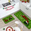 Conjunto de Duas Peças de Tapetes Longos para Cozinha de Natal da Amazon, Absorventes de Água e de Secagem Rápida para Decoração de Casa, Tapetes de Cozinha Resistentes a Manchas e ao Desgaste