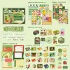 Xin Mo Paquete de Materiales para Bento de Comida Retro Pegatinas de Comida Retro para Diario Collage Manualidades Set de Materiales Decorativos