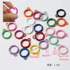 Llavero con clip de pintura de colores, accesorios, hebilla de resorte hecha a mano, apertura, anillo de libro redondo, hebilla para perro