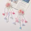 Niña dulce flor de cristal súper hada borla larga diy tejido a mano con cuentas accesorios para el cabello tocado material venta al por mayor