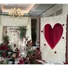 Check-In de Fotos de Boda Área de Fotos Decoración de Pared con Fondo de Corazón Tela Tela de Fondo con Forma de Corazón para Boda Diseño Popular de Bricolaje