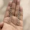 Brincos de Prata Pendentes de Flor Transfronteiriços Brincos Joias Espirais Amante de Espirais Vórtice Presente Venda Direta da Fábrica Atacado
