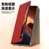 Aplicable a Funda para Teléfono Honor Magic V6 con Soporte de Lente, Flip con Ventana Inteligente, Cuero Anti-caídas, Plegable, Funda Protectora