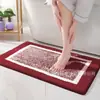 Tapete de Chão Simples com Listras em Falso Caxemira para Casa Banheiro Entrada Tapete Resistente a Manchas Banheiro Absorvente de Água Antiderrapante Tapete de Entrada