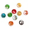 Novas contas de cristal cor platina furo reto contas redondas moda pó glitter resina com contas DIY corrente para celular banhado a UV contas soltas atacado