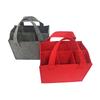 Bolsa de fieltro personalizada para vino tinto, regalo creativo, seis botellas, bolso de mano, color sólido, bolsa de almacenamiento para vino tinto, personalizada