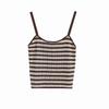 No hay devoluciones ni cambios, Camisola Estilo Ins para Mujer, Tejido de Punto Rayado Otoñal Ajustado Elástico Capa Base 5655