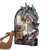 Estilo Femenino Cortina de Puerta con Lazo Dormitorio Sala de Estar Cortina Divisoria Ventana Decoración de Fiesta Cortina de Flor con Cuentas de Mariposa Transfronteriza