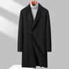 Nuevo Abrigo de Lana Hecho a Mano de Doble Cara, Doble Botonadura, Estilo Coreano Delgado para Hombre, Longitud Media, Tallas Grandes, Tendencia de Moda Masculina