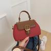 Bolso Popular de Comercio Exterior para Mujer 2023 Otoño e Invierno Nueva Moda Contraste de Color Bolso de Mano Nicho Versátil Bandolera de un Solo Hombro Bolso de Mujer