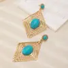 Pendientes Elegantes y Hermosos de Flor con Incrustaciones Vintage de Diamante de Imitación y Perla de Imitación para Fiestas de Banquete para Mujeres