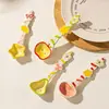 Cuchara de Cerámica Linda Estilo Ins para Niñas, Cuchara para Alimentación de Bebés del Hogar, Cuchara para Postre de Alta Apariencia, Cuchara para Yogur y Avena