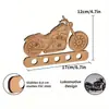 Porta billetes de motocicleta de madera transfronterizo, soporte creativo para mostrar dinero, regalo de fiesta navideña para hombres, artesanías de madera
