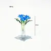 Buquê de Rosa Esmaltada Zibo Mini Arranjo de Flores Artificiais de Vidro Decoração de Mesa Artesanato Presente de Dia dos Namorados