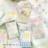 Infeel.Me Time Stitch Series Papel de Escrita Bloco de Notas Adesivas Livro Estilo ins Estilo Coreano Base para Colagem de Diário Papel