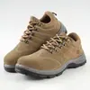 Zapatos de Protección Laboral, Puntera de Acero, Antimpacto, Antipenetración, Zapatos de Seguridad para el Trabajo de Cuero Gamuzado, Transpirables, Ligeros, Antideslizantes, Resistentes al Desgaste, Zapatos de Trabajo para Hombre