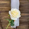 Rosa de Simulación Tallo Único Rosa Redonda Cascada de Flores Pared de Flores Arreglo Floral Flor Artificial Flor de Boda Flor Falsa Fila de Flores en el Suelo