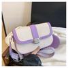 Bolsa Cross-border feminina 2025 novo design de nicho moda bolsa de ombro na moda costura contraste cor bolsa de sela para viajante