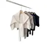 Cuello de punto marrón para mujer, bufanda chal cálida de otoño e invierno, prenda exterior para habitación con aire acondicionado en verano, nuevo cubre todo versátil