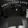 Llegada Nueva 2024 Verano Camiseta para Hombre Camisa Polo Manga Corta Lop Manga Media Bordado de Corona Marca de Moda Estilo Simple