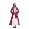 S-5XL Venta Caliente Wish Vestido Largo de Encaje con Cordones Cuadrado Europeo y Americano Mangas Largas Acampanadas Vestido Gótico Retro para Mujer