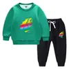 Conjunto de suéter infantil outono e inverno 2023 Estilo ocidental novo grande infantil de veludo acolchoado quente de inverno com mangas compridas