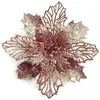 Transfronterizo Nuevo 16cm Calado Polvo Dorado Guirnalda de Flores Ratán DIY Flores Decorativas Accesorios para Árbol de Navidad Colgante