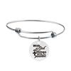 Pulseira europeia e americana Cross-border Aço inoxidável joias Gravura Pais Dia dos Namorados Ação de Graças Natal Presente Pulseira de titânio